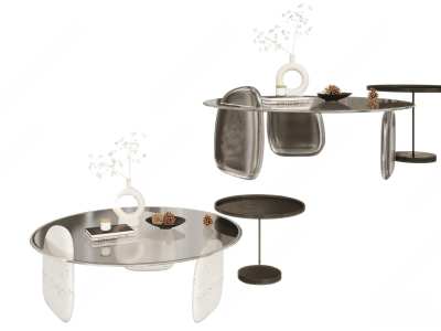 现代茶几3D模型下载